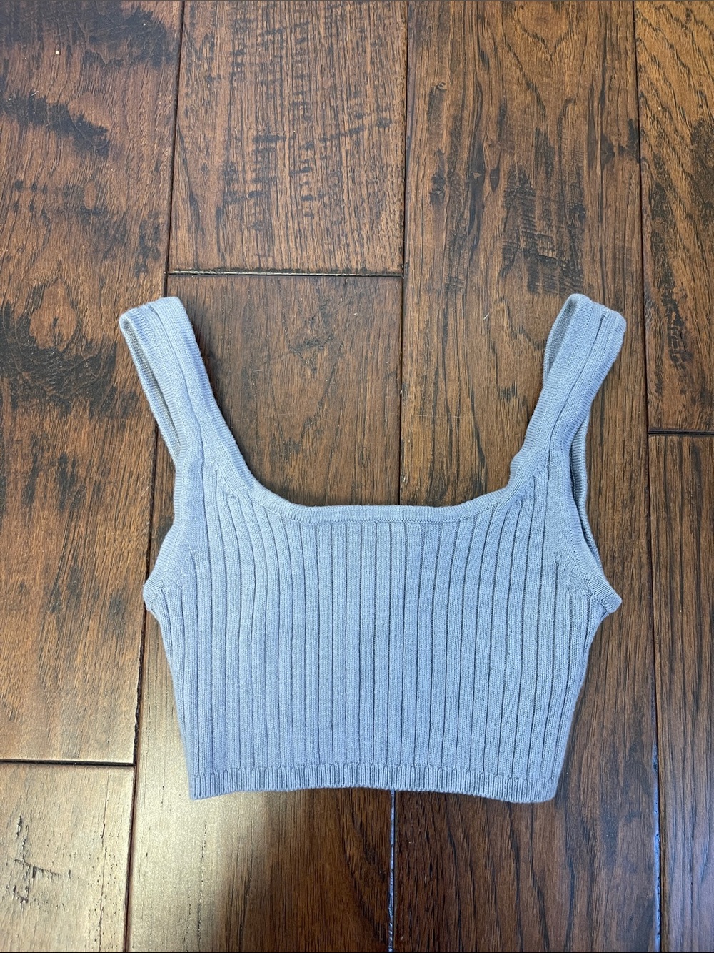 WILFRED Ribbed Square-Neck Cropped Tank Top